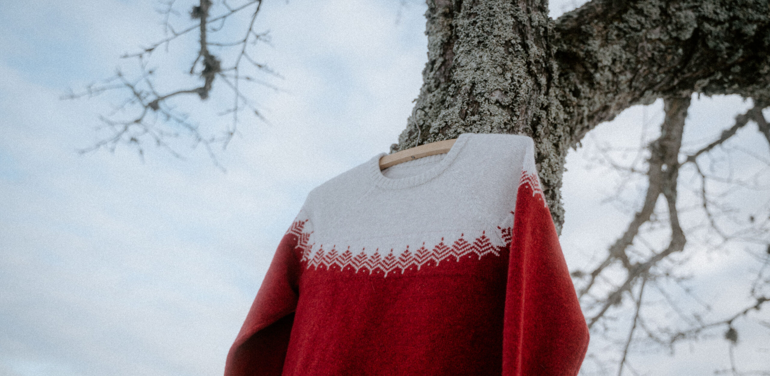 Merino svetr Pullover - Červený - Obrázek 8