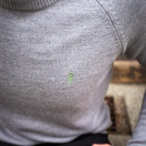 Merino svetr Pullover - Šedý emblem