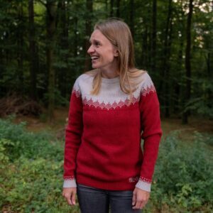 Merino svetr Pullover - Červený