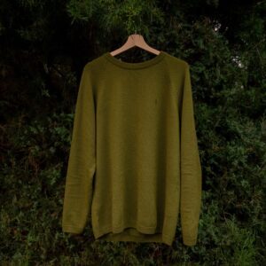 Merino svetr Pullover - Olivový emblem