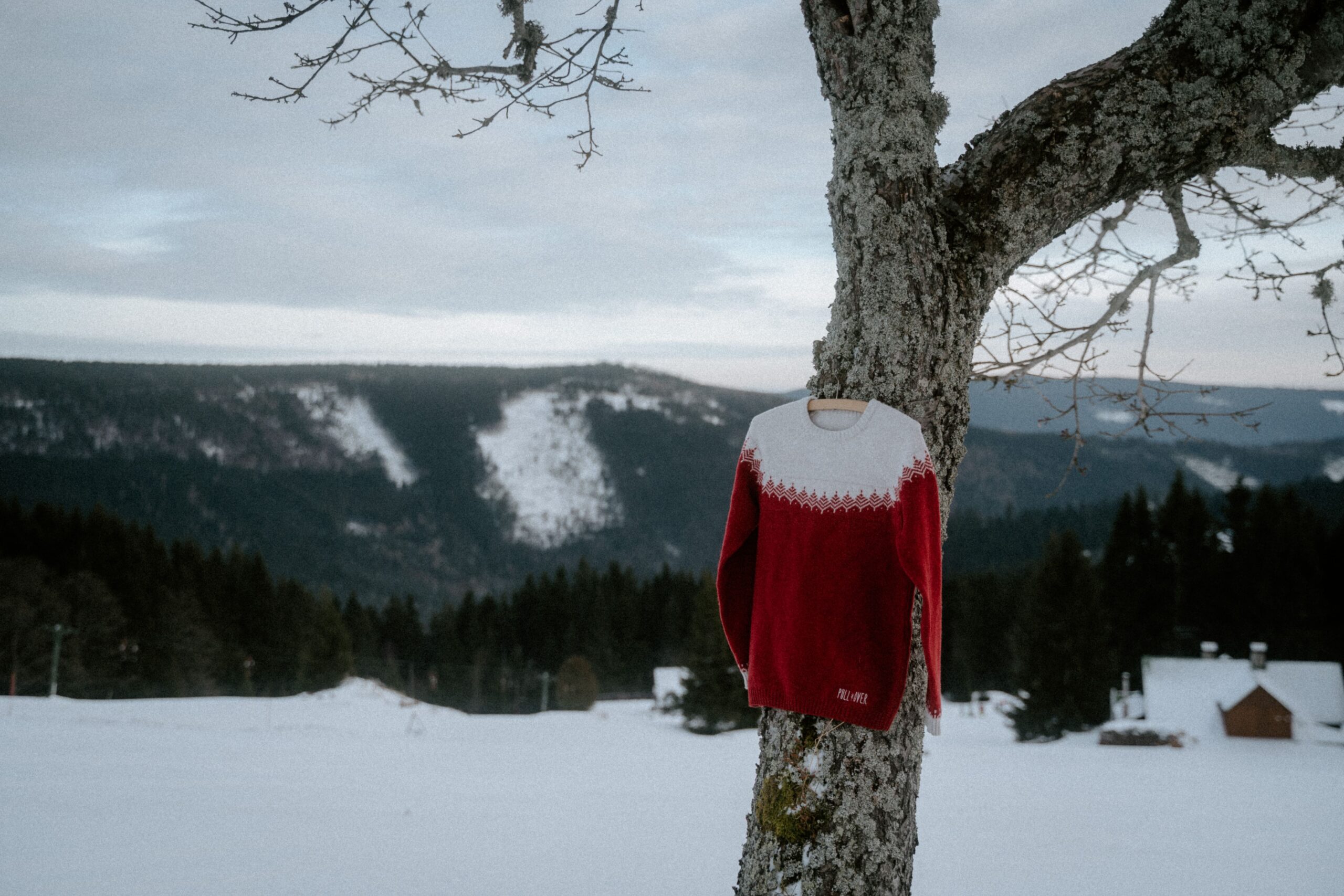 Merino svetr Pullover - Červený - Obrázek 9