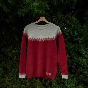 Merino svetr Pullover - Červený