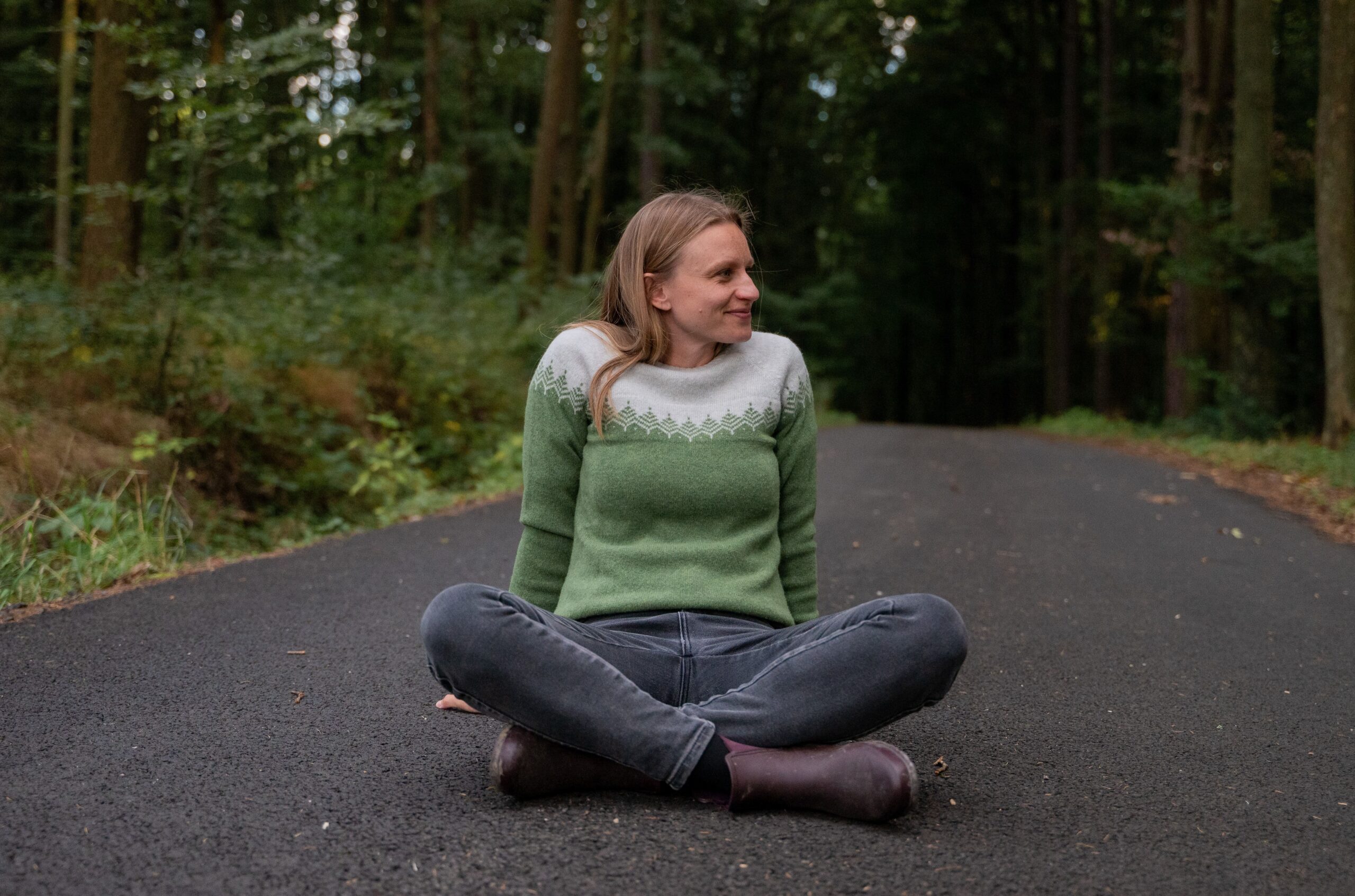 Merino svetr Pullover - Zelený - Obrázek 8