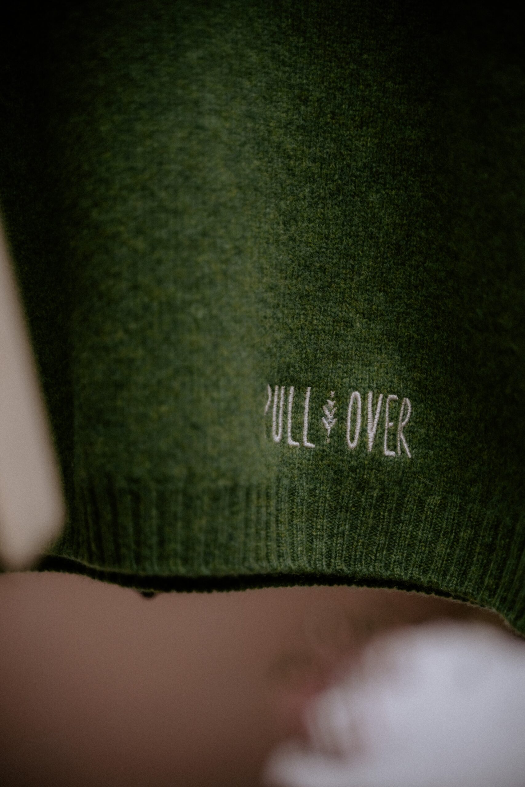 Merino svetr Pullover - Zelený - Obrázek 6