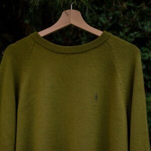 Merino svetr Pullover - Olivový emblem