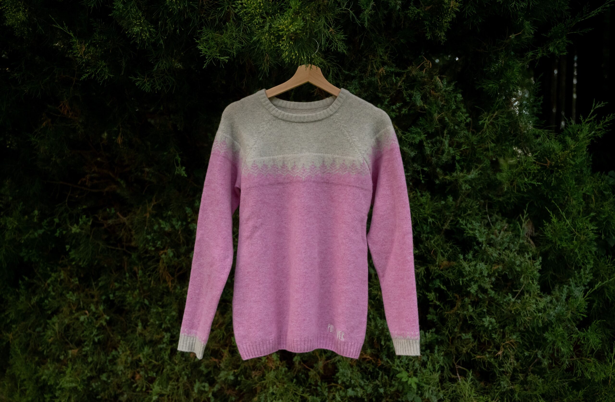 Merino svetr Pullover - Růžový - Obrázek 3